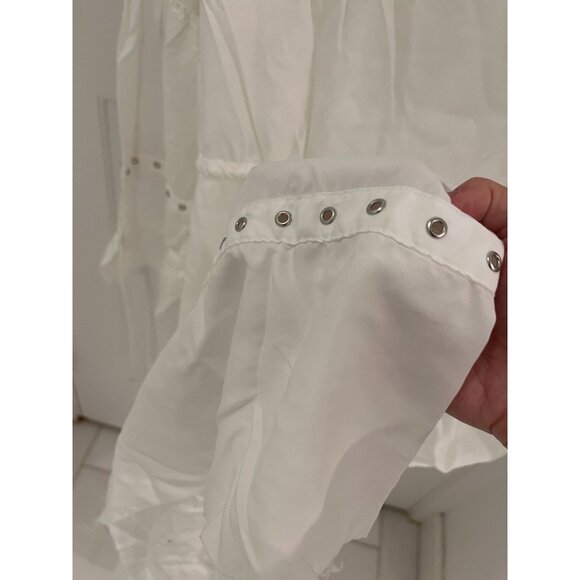 NWT Marques Almeida White Pirate Shirt Dress $730 MEDIUM Bohemian Distressed - Picture 12 of 14